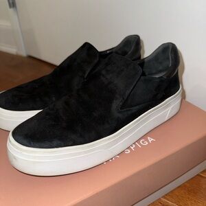 Via Spiga black slip on sneakers